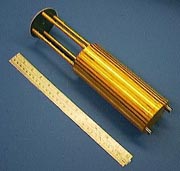 a 7-inch cylinder formed from gold threads