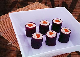 fruit sushi rolls