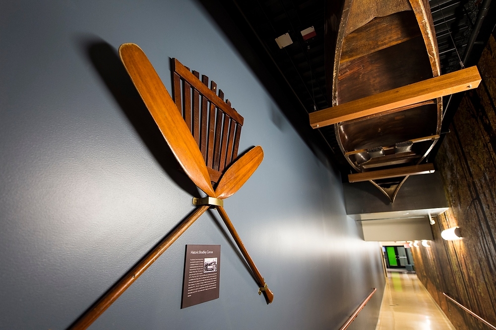 Photo: Canoe hanging from ceiling