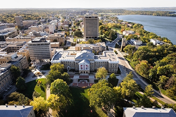 Photo: Aerial view of UW–Madison campus