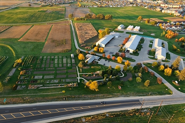 Photo: Aerial view of West Madison Agricultural Research Station