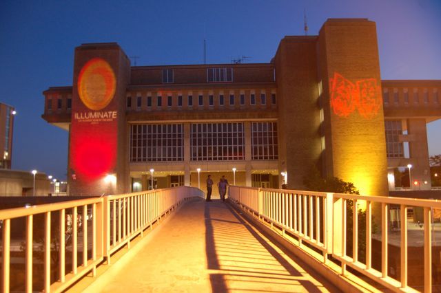 Photo: Vilas Hall and pedestrian bridge