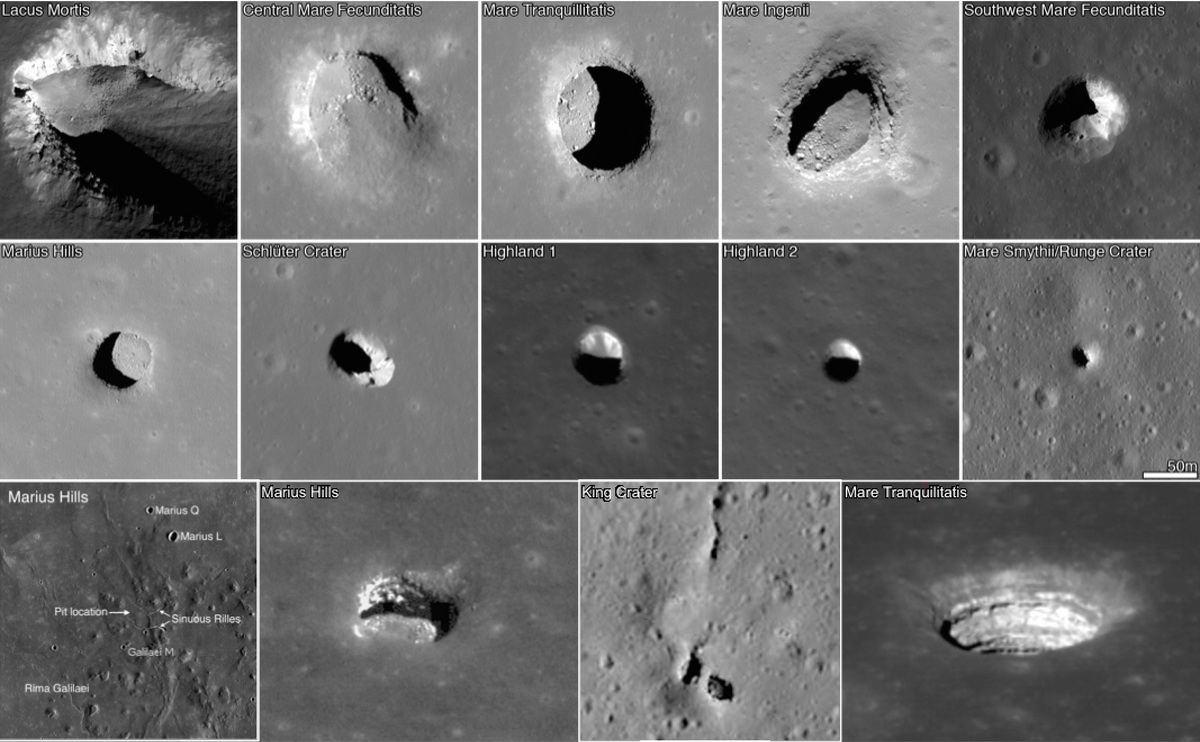 Photo: NASA image of lunar caves