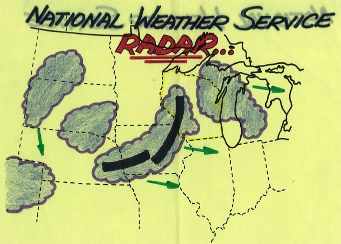 Photo: Hand-drawn forecast map