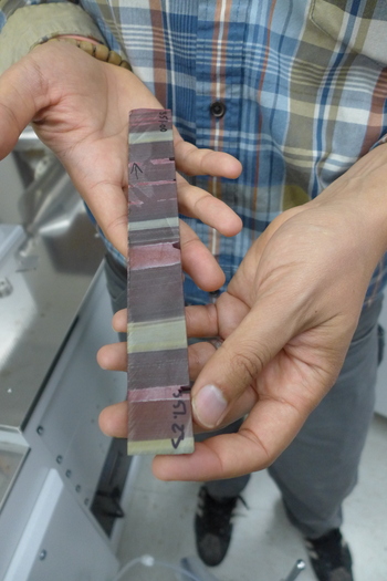 Photo: Aaron holding rock sample