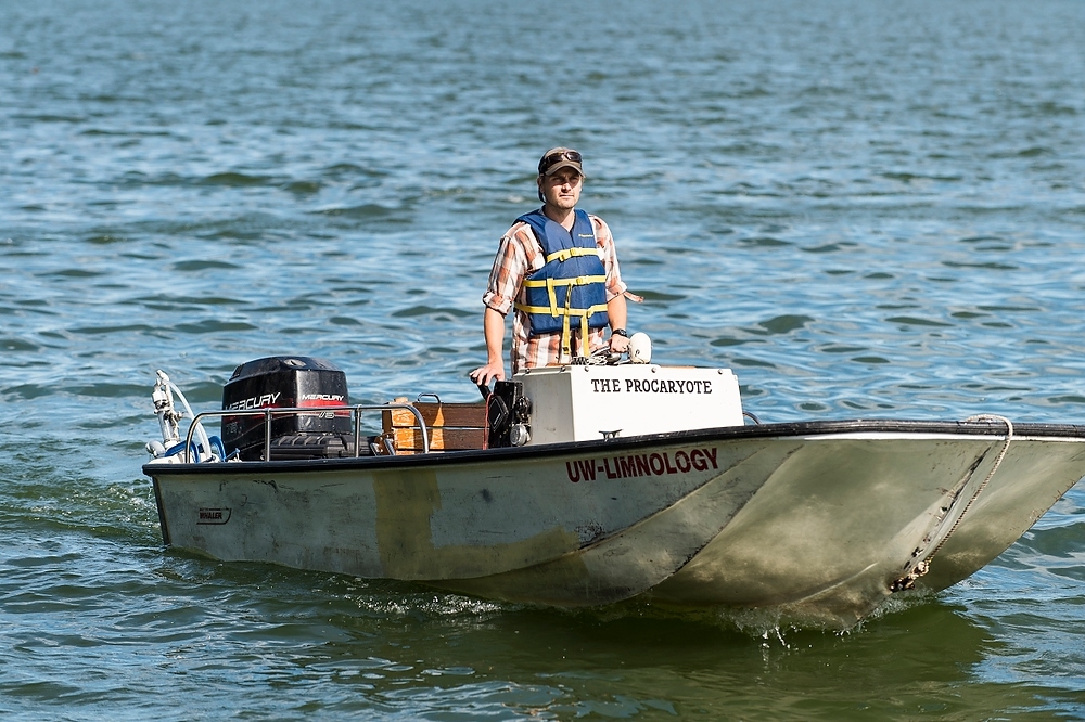 Photo: Luke Loken in boat