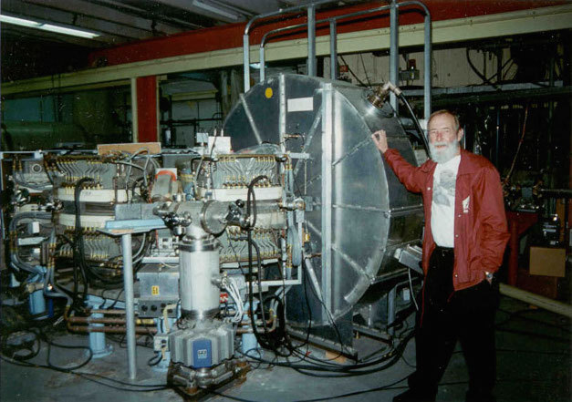 Photo: Ed Rowe standing next to Tantalus