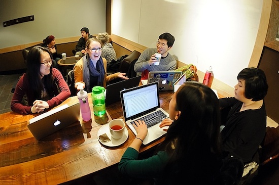 Photo: students in Writing Center group