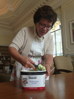 Photo: Rebecca Blank scooping ice cream