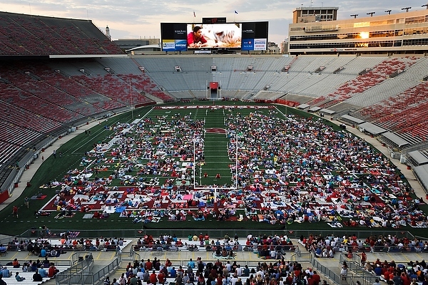 Photo: Movie night at Camp Randall