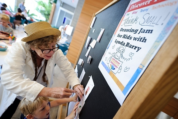 Photo: Lynda Barry and child