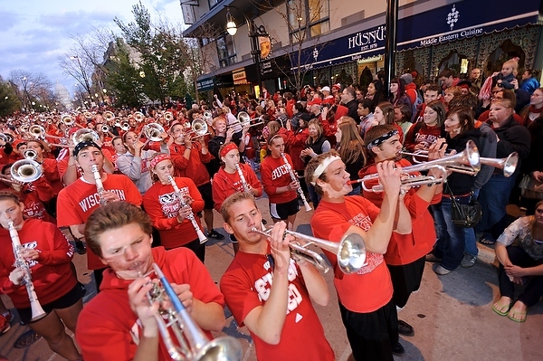 Photo: marching band in Homecoming parade
