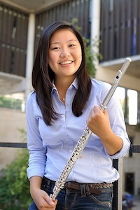 Photo: Hinano Ishii holding flute