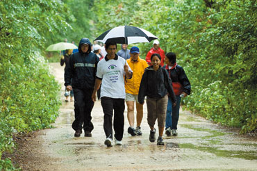 Walkers during the Sight Walk event.