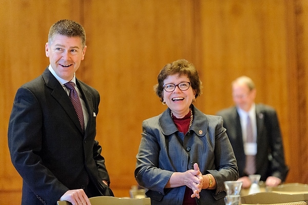 Chancellor with Regent Petersen