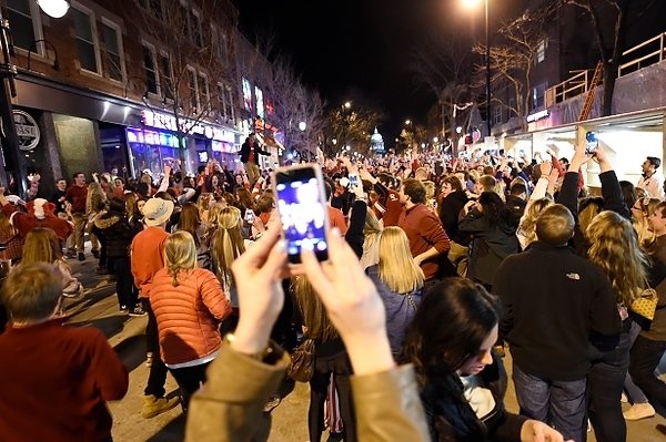 Badger fans on State Street