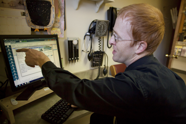 Photo: Dave Hubbard in doctor’s office