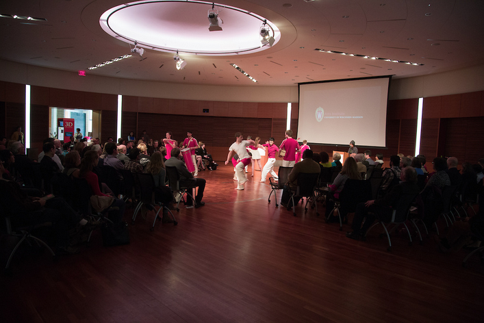 Photo: dancers at Arts Institute ceremony