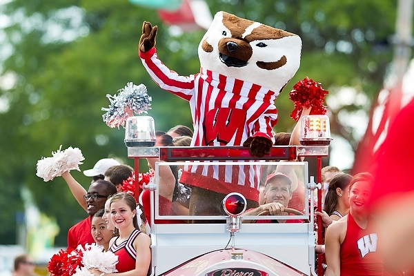 Photo: Bucky Badger at the state fair in 2013