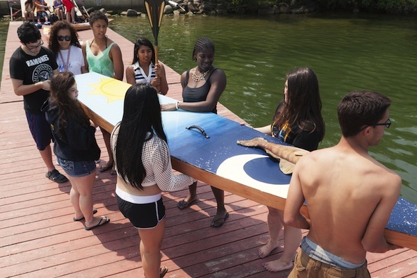 Photo: Students with paddleboard
