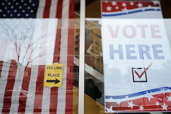 Photo: Signs for polling place