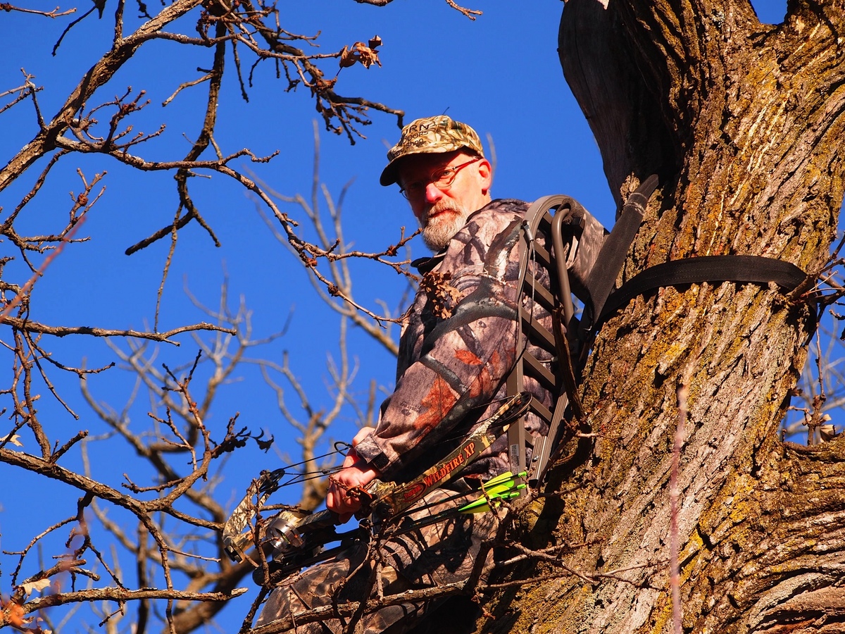 Photo: Donald Waller in deer stand