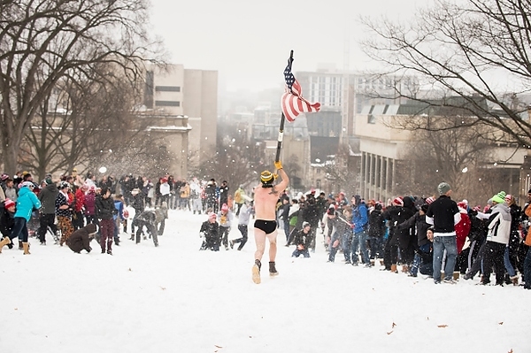 Photo: Battle for Bascom 2K15 flag bearer parts no man’s land