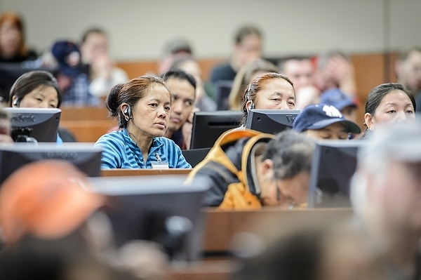 Photo: Forum attendees listening