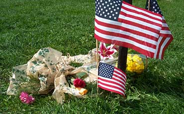 Photo of from rememberance program on Library Mall