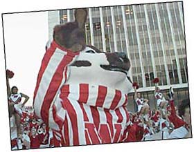 Pep rally Bucky