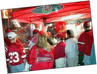 Fans buying souvenirs