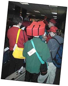 Badger fans at Dane County airport