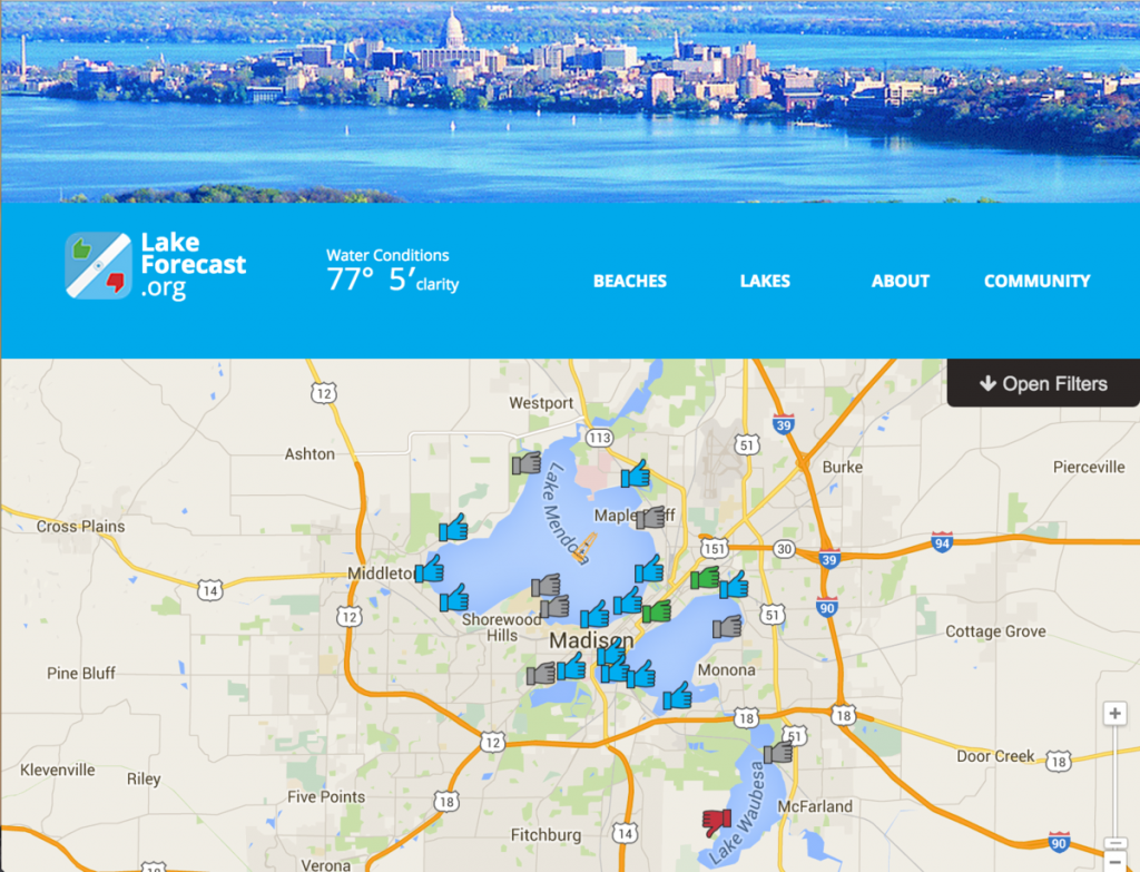 Wisconsin Lake Clarity Map New Online Tool Puts Madison Lakes On The Map — And In The Forecast