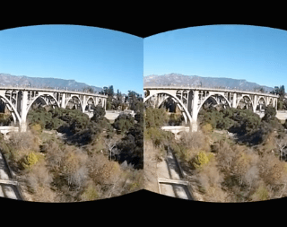 Photo: Simulated Oculus view of bridge