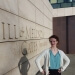 Joanna Lawrence outside the Bill and Melinda Gates Foundation headquarters in Seattle.