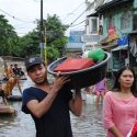 The Philippines is one of many densely-populated nations in and around Southeast Asia that are endangered by rising sea levels caused by global warming. Global average sea level is rising 3.1 centimeters per decade.
