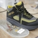 A shoe sole with an embedded energy harvester sits next to a first practical footwear energy harvester developed by the UW-Madison researchers’ startup company, InStep NanoPower, and Vibram. 
