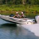 Photo: Bass boat with Evinrude motor