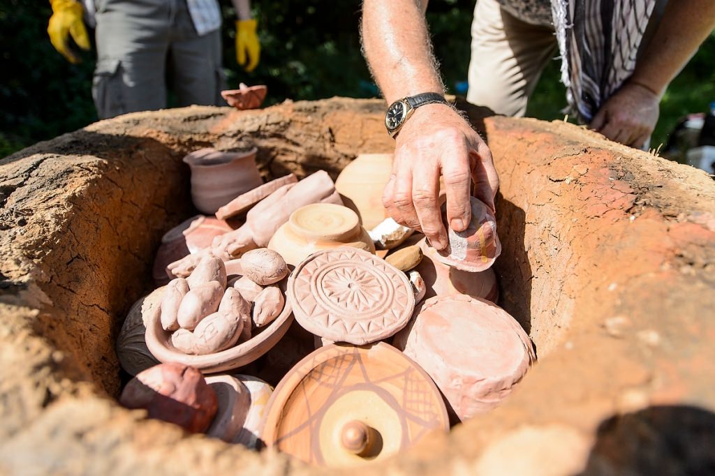 Photo: Closeup of pottery
