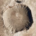 CAPT Satellite image of Meteor Crater in Arizona, caused by an impact about 49,000 years ago.
