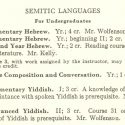 Photo: Catalog page listing Yiddish courses