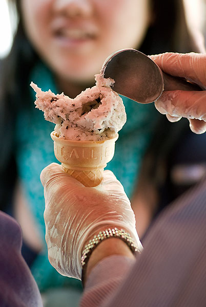 Free Babcock ice cream is always popular.
