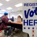 Students register to vote and cast ballots in the 2016 presidential election Monday at the Student Activities Center. Through Nov. 4, one-stop registration and early voting will take place in the SAC from 10 a.m. to 4 p.m. daily except Oct. 29 and in Union South from 10 a.m. to 6 p.m. Monday through Friday.