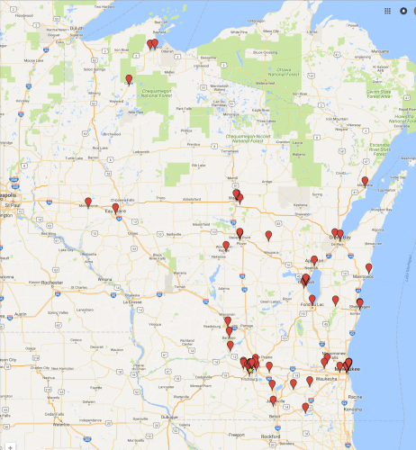 Locations for the 2016 Wisconsin Science Festival