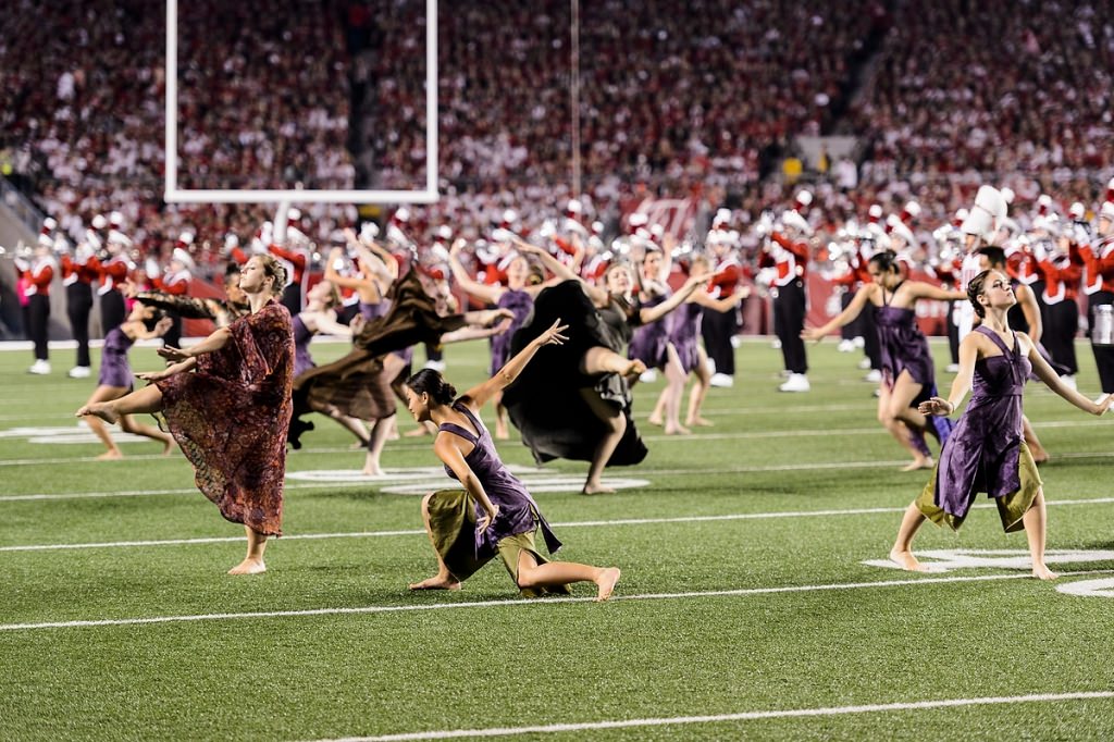 Photo: Dancers on football field