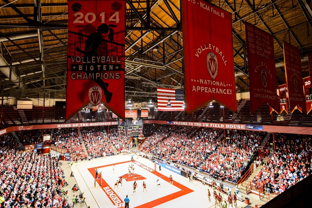 Photo: Badger volleyball game