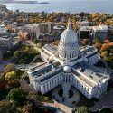 Photo: Aerial photo of Wisconsin state Capitol