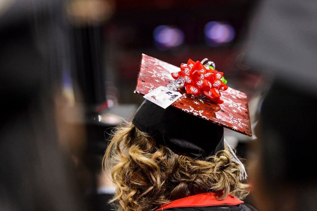 Commencement is always a time for creative headgear, whether it's festive...