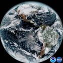 The first “full disk” image from GOES-16, taken in early 2017. 
