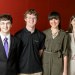 From left to right, UW-Madison undergraduates Cory Cotter, Lucas Oxtoby, Emily Jewell, and Elise Penn. Cotter, Oxtoby and Jewell are each recipients of the 2017 Barry M. Goldwater Scholarship for undergraduate excellence in the sciences, and Penn won honorable mention.